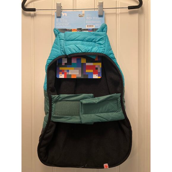 NWT Lego Target Dog‎ Color Block Puffer Jacket Size M Blue Black Lightweight - Picture 5 of 7